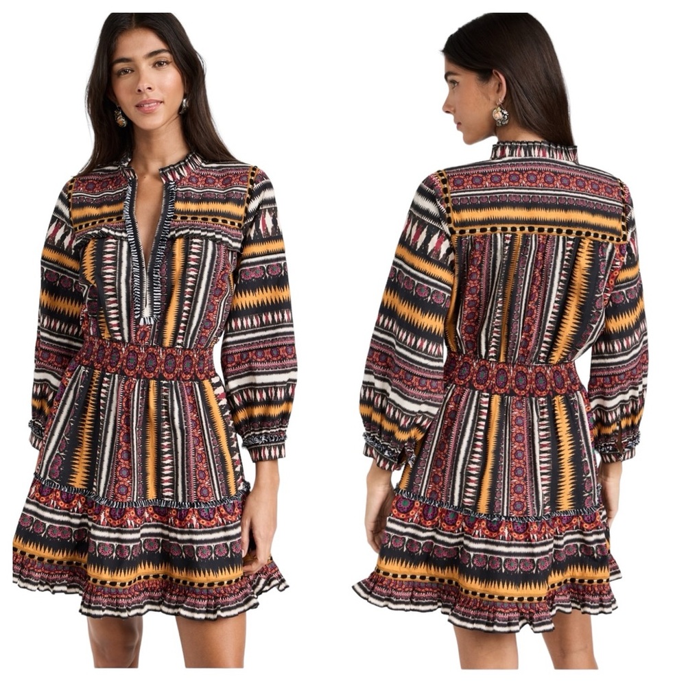 Figue Claire Embroidered Short Dress